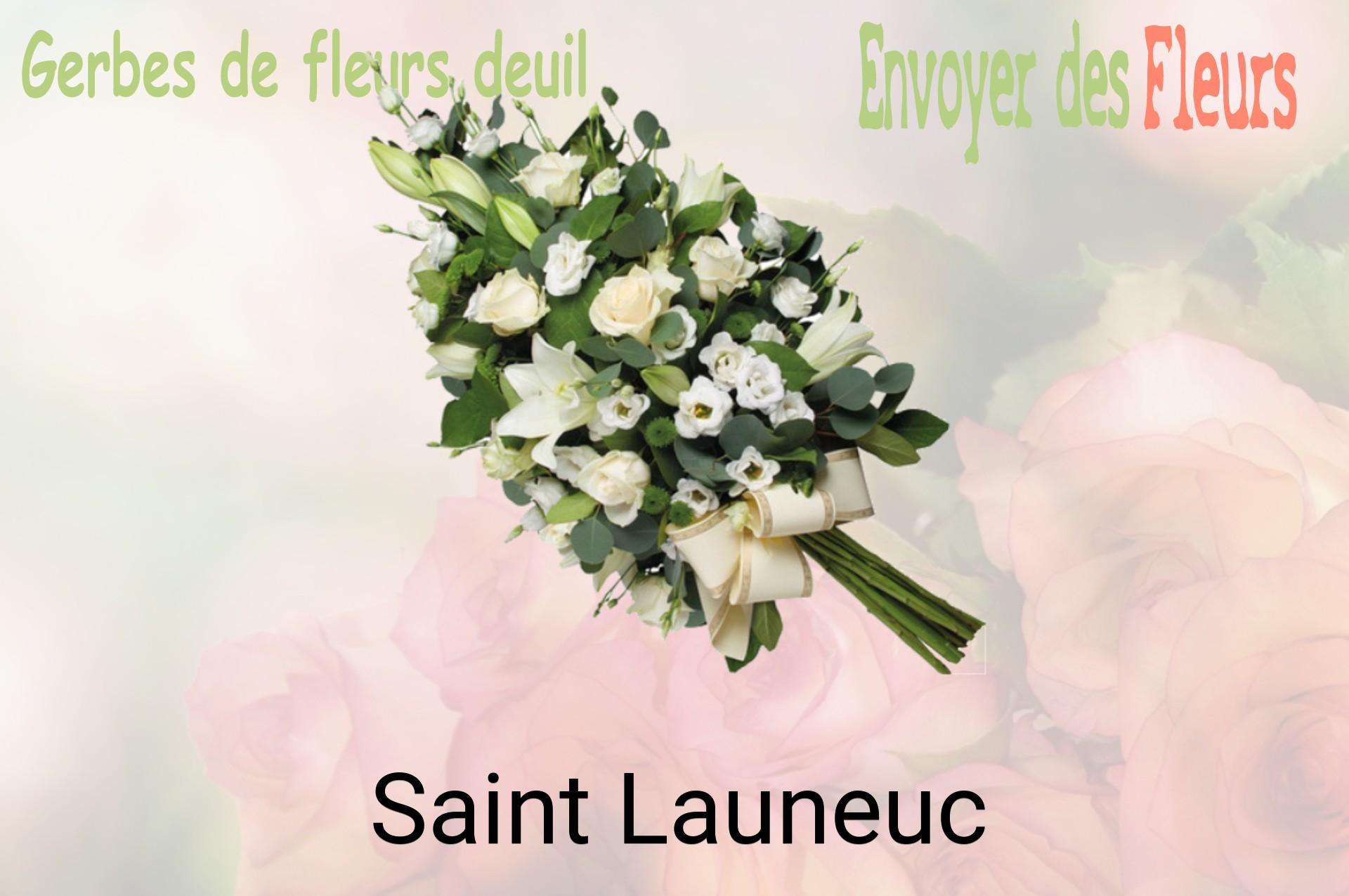 Gerbe de fleurs de deuil livrée à Saint-Launeuc
